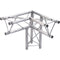 Global Truss 3-Way 90&deg Apex Down - Right Corner for F23 Triangular Truss System (1.64')