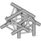 Global Truss 1.64' 4-Way Triangular T-Junction Apex Up for F33 Triangle Truss