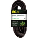 Go Green 13A 125V Outdoor Extension Cord (50', Black)