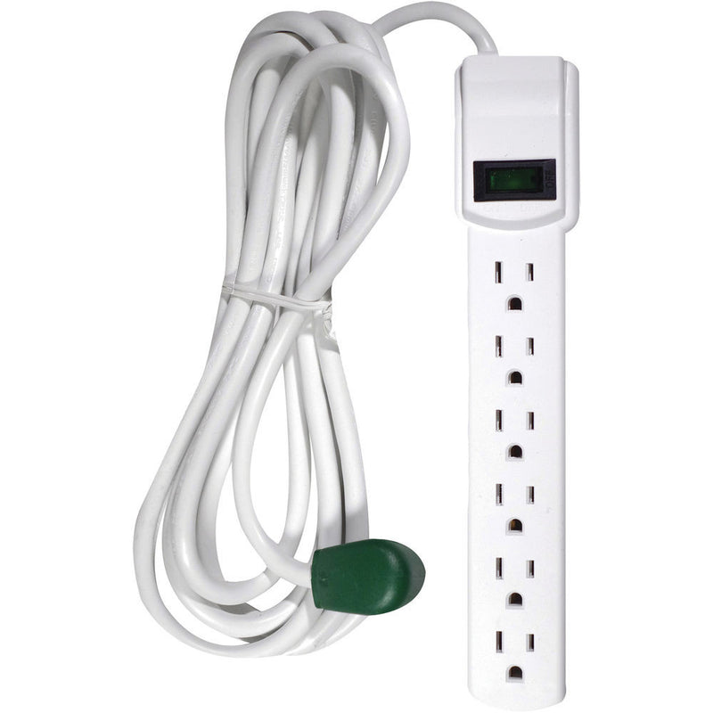 Go Green 6-Outlet Surge Protector (White)
