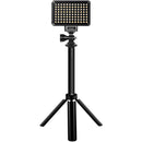 GVM Variable-Color On-Camera LED Light Kit with Mini Tripod & Suction Mount