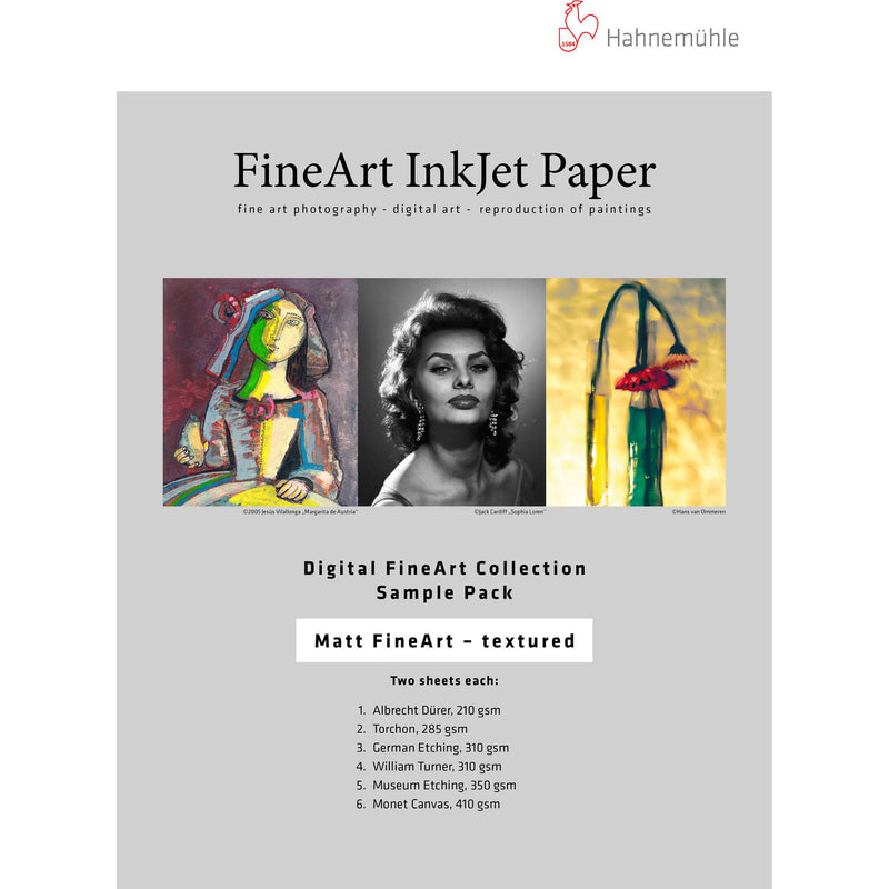 Hahnem�hle Matte FineArt Textured Archival Inkjet Paper Sample Pack (8.5 x 11", 10 Sheets)