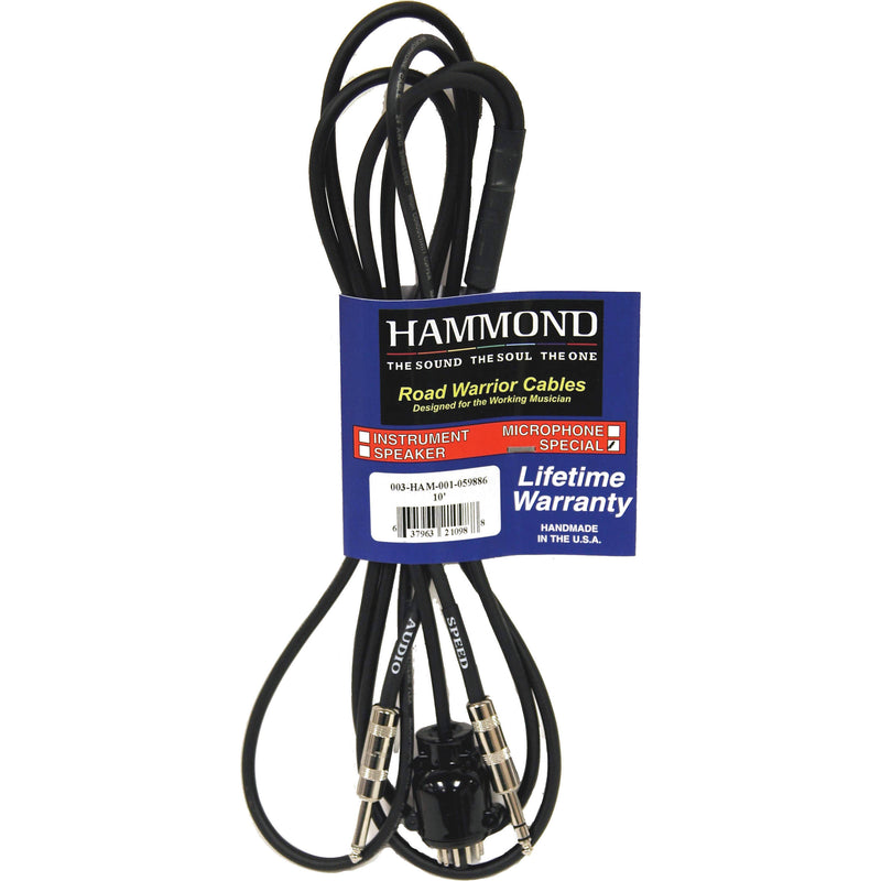 Hammond 11-Pin to Dual 1/4" Studio 12 Cable (10')