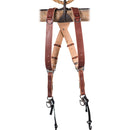HoldFast Gear Money Maker Two-Camera Harness with Black Hardware (English Bridle, Chestnut, Medium)