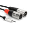 Hosa Technology 3.5" Stereo Mini to Dual 3-Pin XLR Male Breakout Cable (3')
