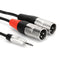 Hosa Technology 3.5" Stereo Mini to Dual 3-Pin XLR Male Breakout Cable (15')