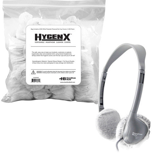 HamiltonBuhl 2.5" Disposable Ear Cushion Covers for On-Ear Headphones & Headsets (Bulk Bag, 1,000 Pairs)