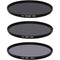 Ice 49mm ND8, ND64, and ND1000 Solid Neutral Density Filter Kit (3, 6, and 10 Stops)