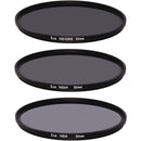 Ice 52mm ND8, ND64, and ND1000 Solid Neutral Density Filter Kit (3, 6, and 10 Stops)