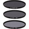 Ice 55mm ND8, ND64, and ND1000 Solid Neutral Density Filter Kit (3, 6, and 10 Stops)
