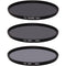 Ice 82mm ND8, ND64, and ND1000 Solid Neutral Density Filter Kit (3, 6, and 10 Stops)