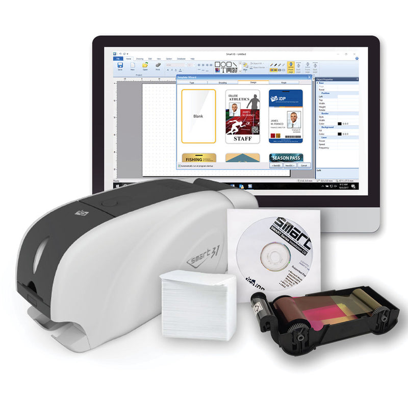 IDP SMART-31D Dual-Sided ID Card Printer Kit with Magnetic Encoding