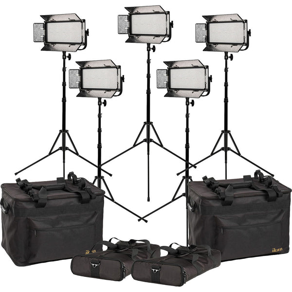 Mylo Bi-Color 3-Point LED Light Kit w/ 3 x MB8, Includes DV Batteries,  Stands, and Bags