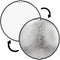 Impact Circular Collapsible Reflector with Handles (32", Silver/White)