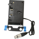 IndiPRO Tools Gold Mount Plate with 4-Pin Neutrik XLR Connector (20" Cable)
