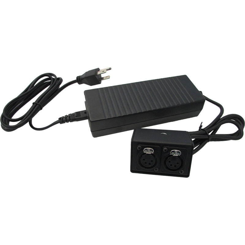 IndiPRO Tools 12V Power Supply with Two 4-Pin Female XLR Outputs (10A)