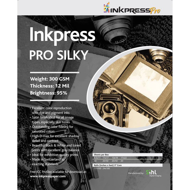 Inkpress Media Pro Silky Paper (8.5 x 11", 100 Sheets)