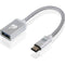 IOGEAR USB 3.0 Type-C Male to Type-A Female Charge & Sync Adapter (Silver)