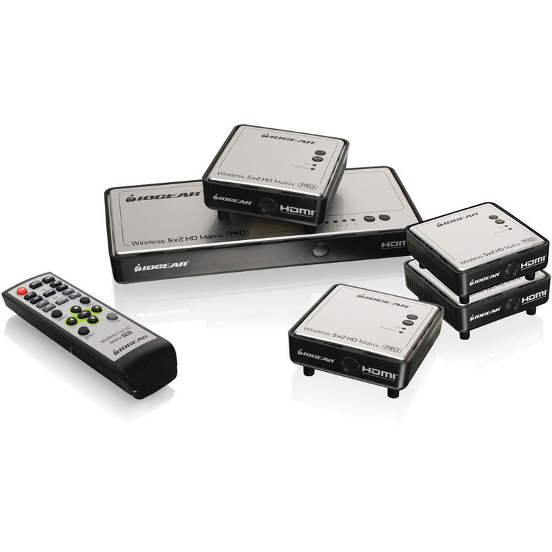 IOGEAR Wireless 5 x 2 HD Matrix Pro with Three Additional Receivers