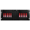 iStarUSA 4U 10-Bay Stylish Storage Server Rackmountable Chassis Kit with Hot-Swap Cage (Red HDD Handles)