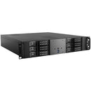iStarUSA D-260HN 2U Compact 6 x 3.5" HDD Bay Trayless Hotswap microATX Chassis (Silver HDD Handles)