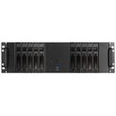 iStarUSA D-3100HB 3U Compact 10 x 3.5" HDD Bay Hotswap microATX Chassis (Blue HDD Handle)
