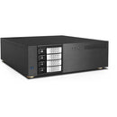iStarUSA D-340HN-DT 3 RU Compact 4 x 3.5" Bay Trayless Hotswap microATX Desktop Chassis (Silver HDD Handles)