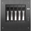 iStarUSA S-35-B5SA Compact Stylish 5x 3.5" Hotswap mini-ITX Tower (Silver HDD Handles)