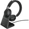 Jabra Evolve2 65 Stereo Wireless On-Ear Headset with Stand (Unified Communication, USB Type-A, Black)