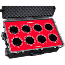 Jason Cases Protective Case for Rokinon Xeen 8-Lens Bundle (Red Overlay)