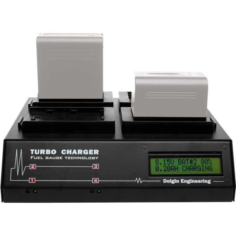 Dolgin Engineering TC400-TDM Four-Position Simultaneous Battery Charger for JVC SSL-JVC50 and SWIT S-8I50