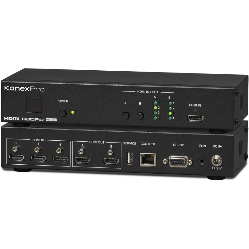 KanexPro 4x2 HDMI 2.0 4K/60 Matrix Switcher with HDR10 & EDID Management