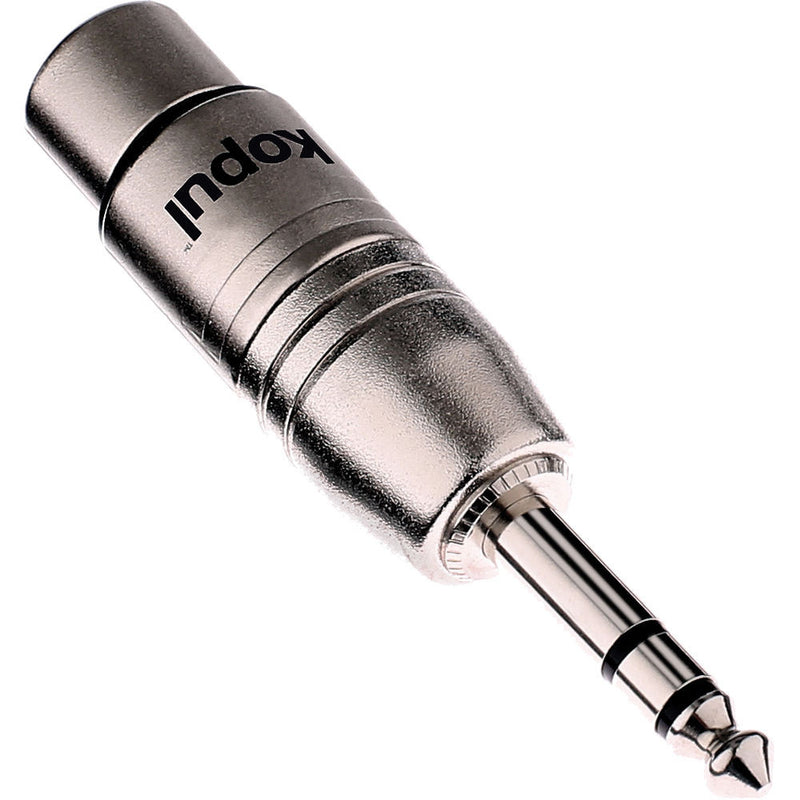 Kopul 3-Pin XLR Female to 1/4" TRS Male Barrel Adapter