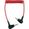 Kopul CMX-RC30 Right-Angle Coiled Stereo Mini Cable (Red, 8 to 30")