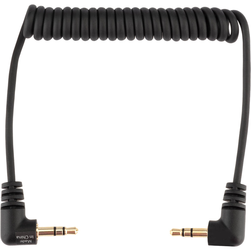 Kopul CMX-RC30 Right-Angle Coiled Stereo Mini Cable (Black, 8 to 30")