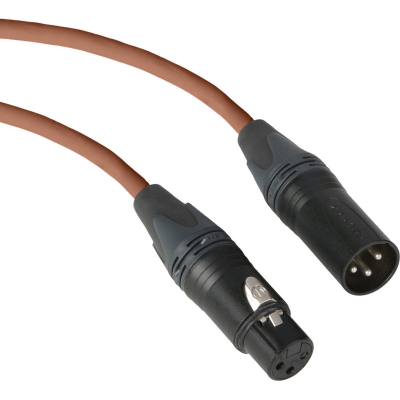 Kopul Premium Performance 3000 Series XLR M to XLR F Microphone Cable - 50' (15.2 m), Brown