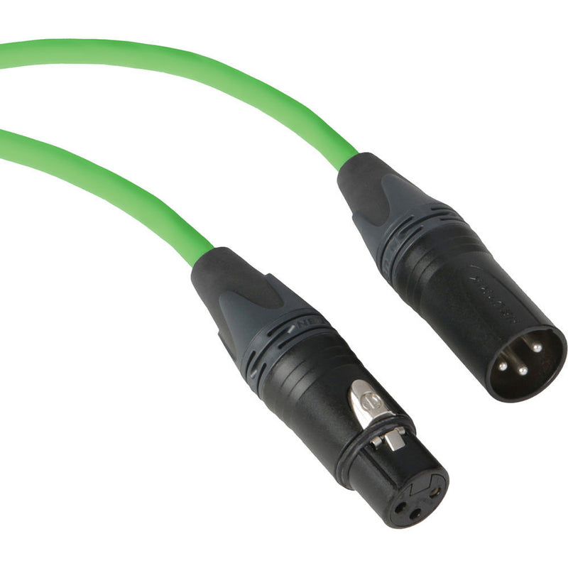 Kopul Premium Performance 3000 Series XLR M to XLR F Microphone Cable - 100' (30.5 m), Green