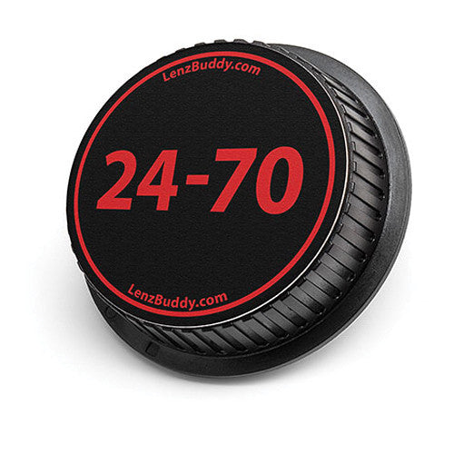 LenzBuddy 24-70mm Rear Lens Cap (Black & Red)
