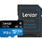 Lexar 512GB High-Performance 633x UHS-I microSDXC Memory Card with SD Adapter