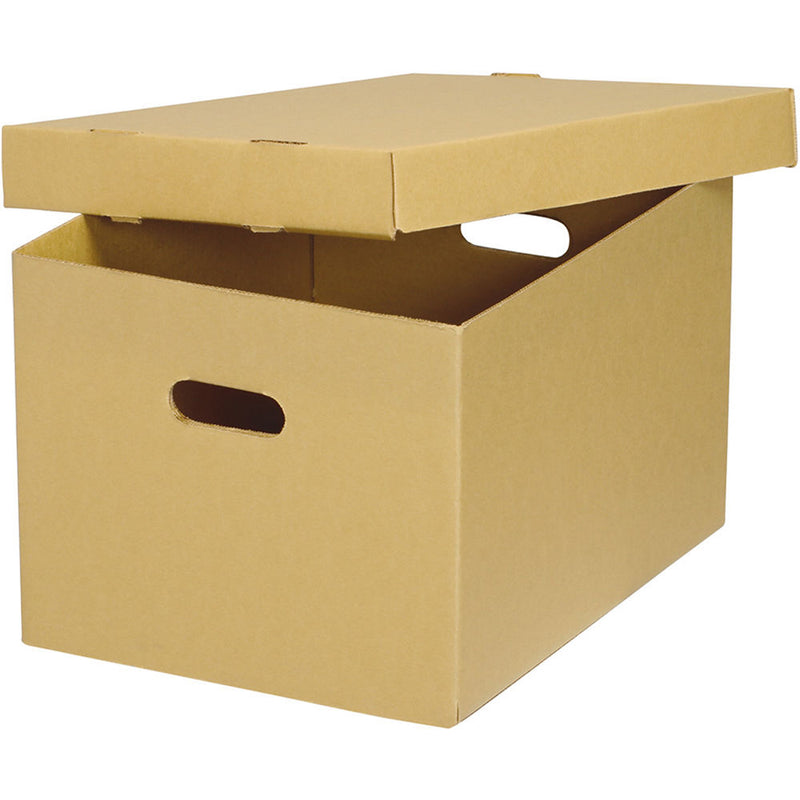 Lineco Ready-To-Assemble Corrugated Bulk Storage Cartons (Tan/Kraft, 25-Pack)