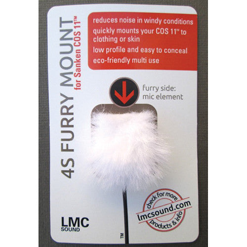 LMC Sound 4S Furry Mount for Sanken COS-11 Lavalier Mic (White)