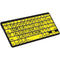 LogicKeyboard XL Print American English Bluetooth 3.0 Mini Keyboard (Black on Yellow)