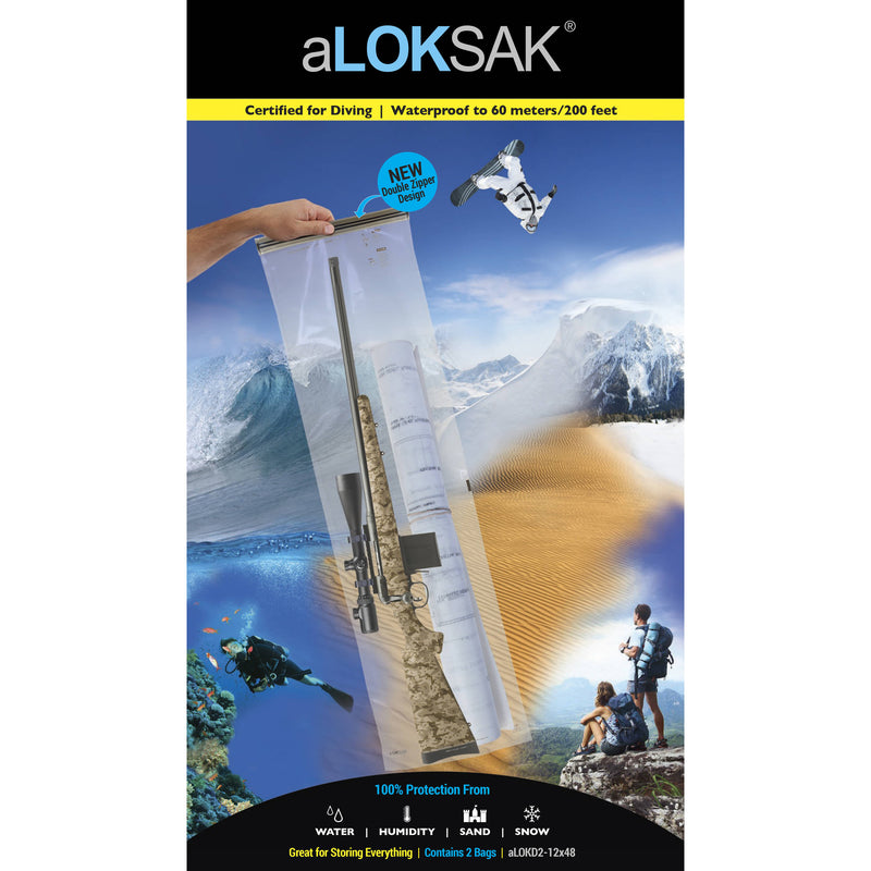 LOKSAK aLOKSAK Waterproof Bags - 12 x 48" (2-Pack)