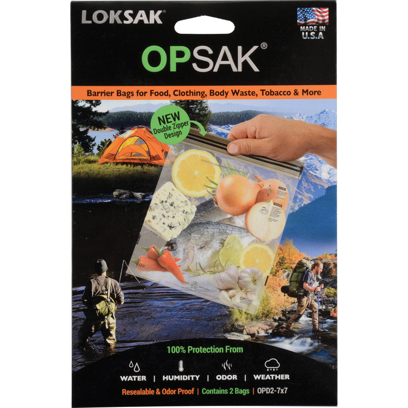 LOKSAK OPSAK Waterproof Bags - 7 x 7" (2-Pack)