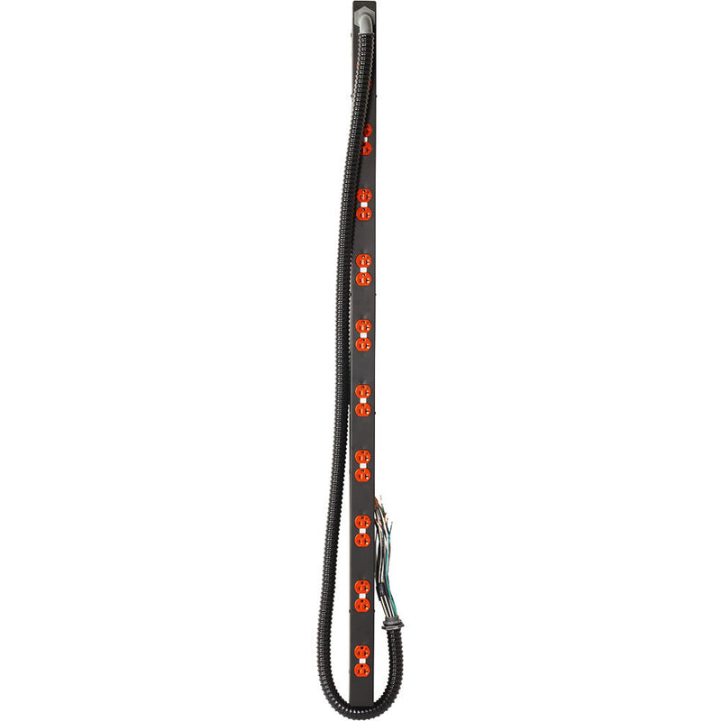 Lowell Manufacturing ACS-2020-IG-10CHW 20-Outlet Power Strip with 10 Circuits and 6' Conduit Pigtail Leads (Gray/Orange)