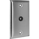 Lowell Manufacturing Wall Plate-Stainless Steel, 1-Gang, Punched 0.375" Hole, Grommet