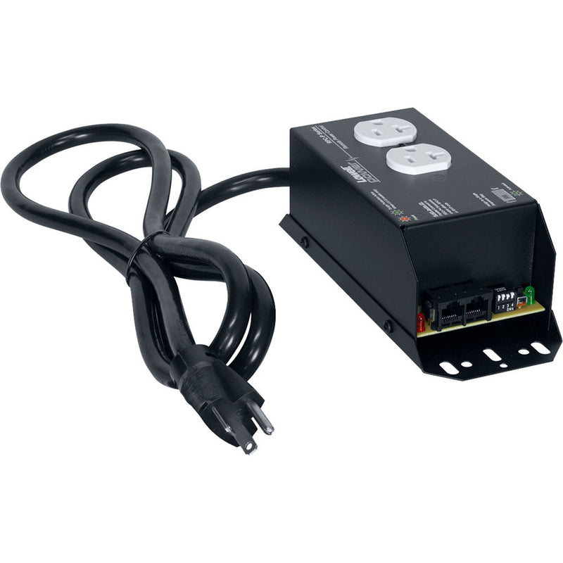 Lowell Manufacturing Pass-Through Remote Power Control - 20A, 5-20R Duplex Outlet, Cord