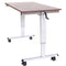Luxor 60" Crank Adjustable Stand-Up Desk (Dark Walnut Desk, Silver Frame)