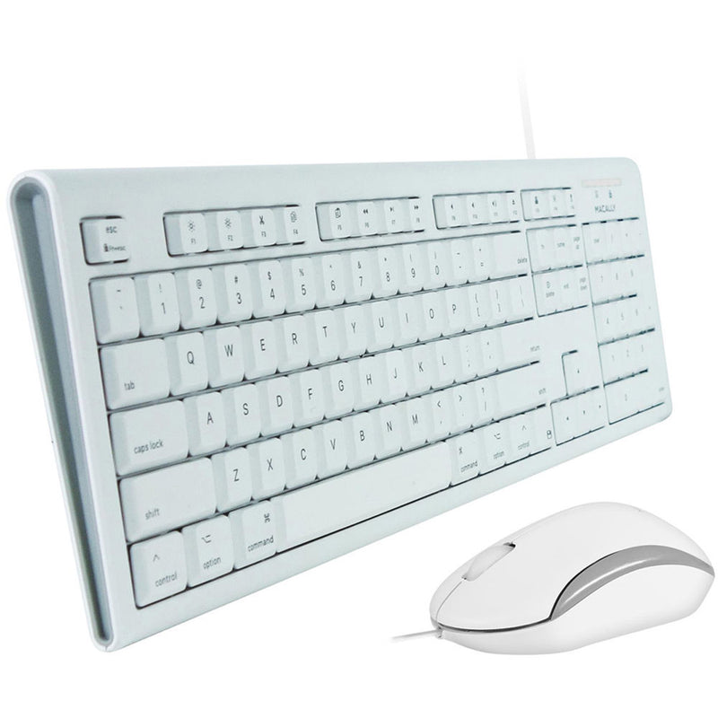Macally Full Size USB-A Keyboard & USB-A Mouse Combo for Mac
