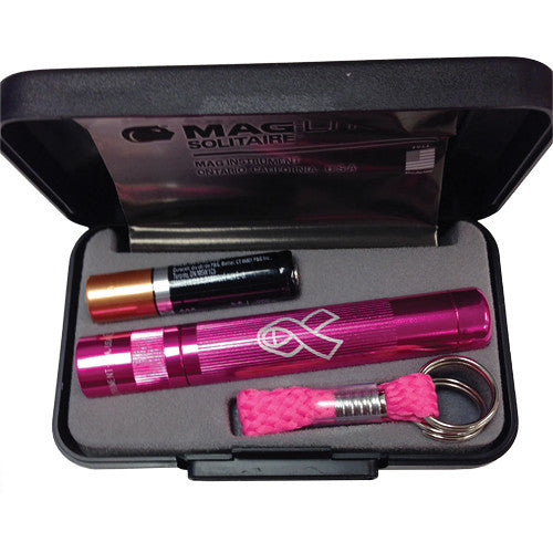 Maglite Solitaire AAA Incandescent Flashlight with Presentation Box (Pink)